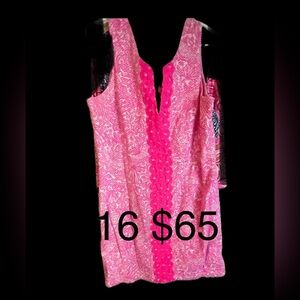 Lilly Pulitzer for Target Pink Sheath Dress Plunge Neckline